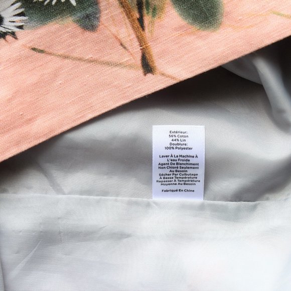 Talbots Linen Blend Floral Pencil Skirt Size 4 Fully Lined Hummingbirds Pastels - Picture 4 of 7